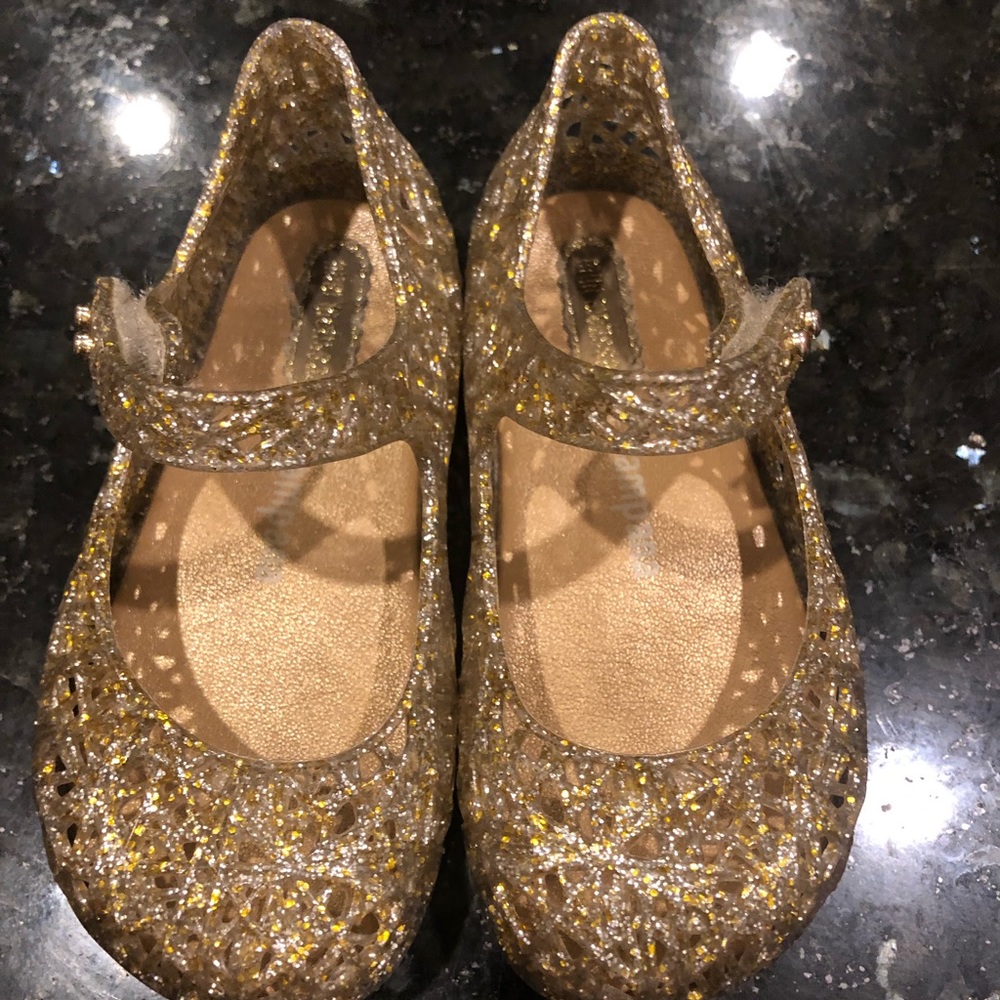 Mini Melissa Gold size 7 shoes